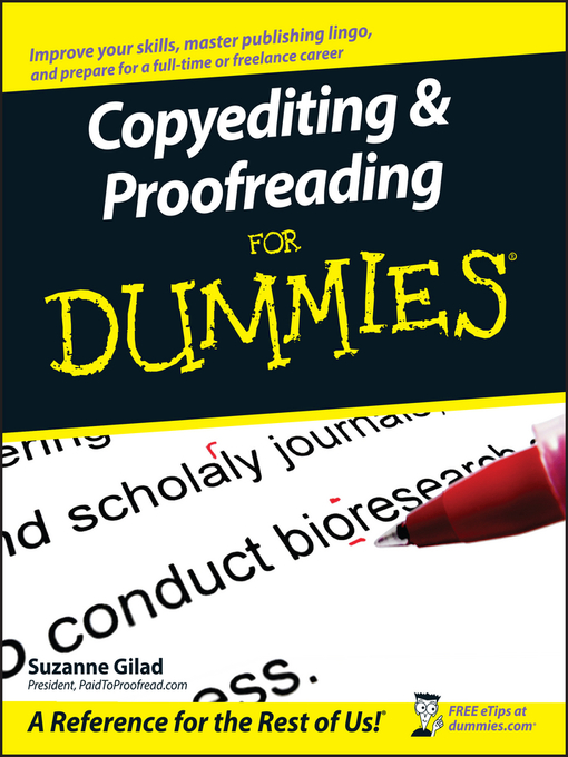 Title details for Copyediting & Proofreading For Dummies by Suzanne Gilad - Available